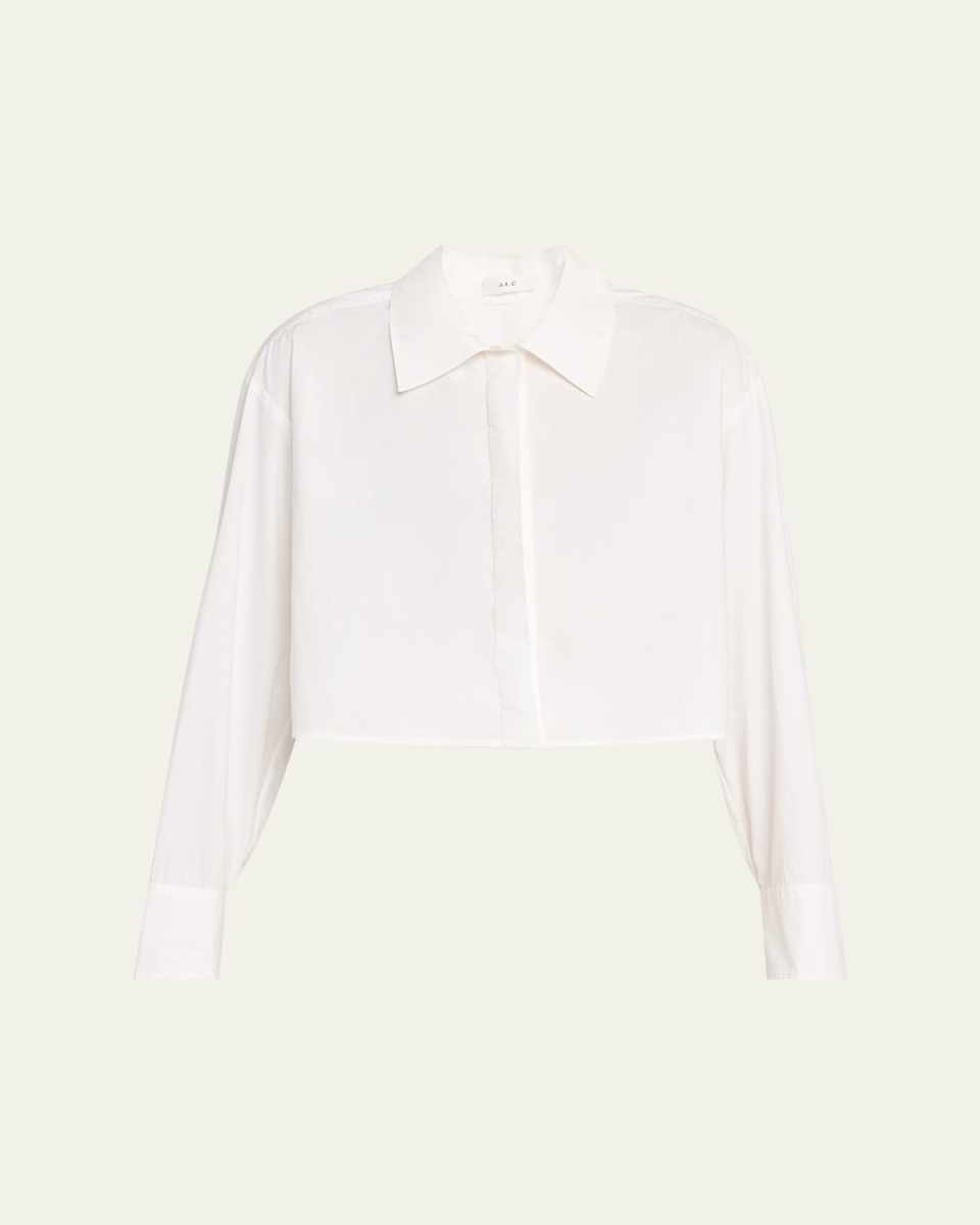 Maude Cropped Button-Front Top